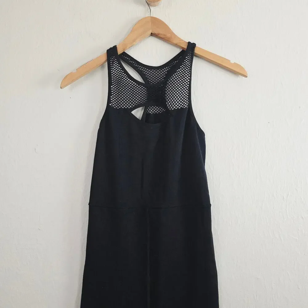 FP Movement Free Style Mesh Halter Top One Piece Onesie Black M L Medium/Large
